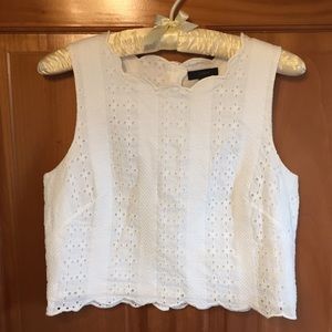White eyelet tank from J.Crew